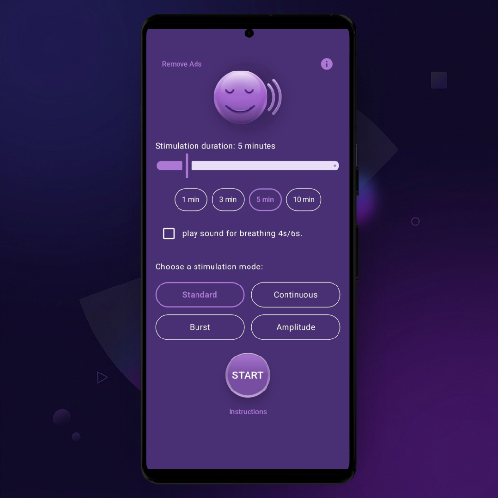 NeuroCalmer App Interface Mockup